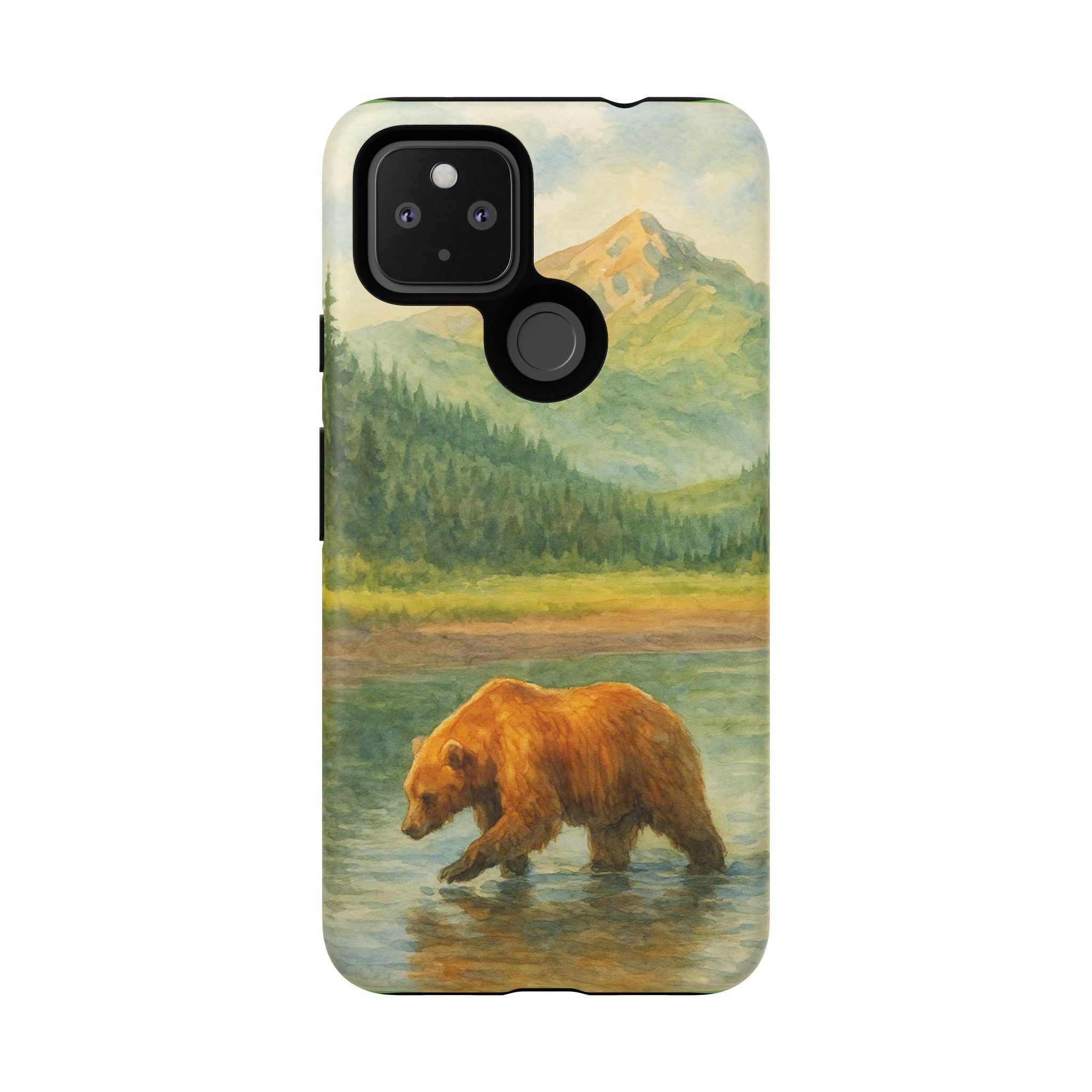 Scenic Bear Phone Case with, Tough & Protective Shell, Nature Lover Gift, Wildlife Art, Outdoor Adventure Accessory