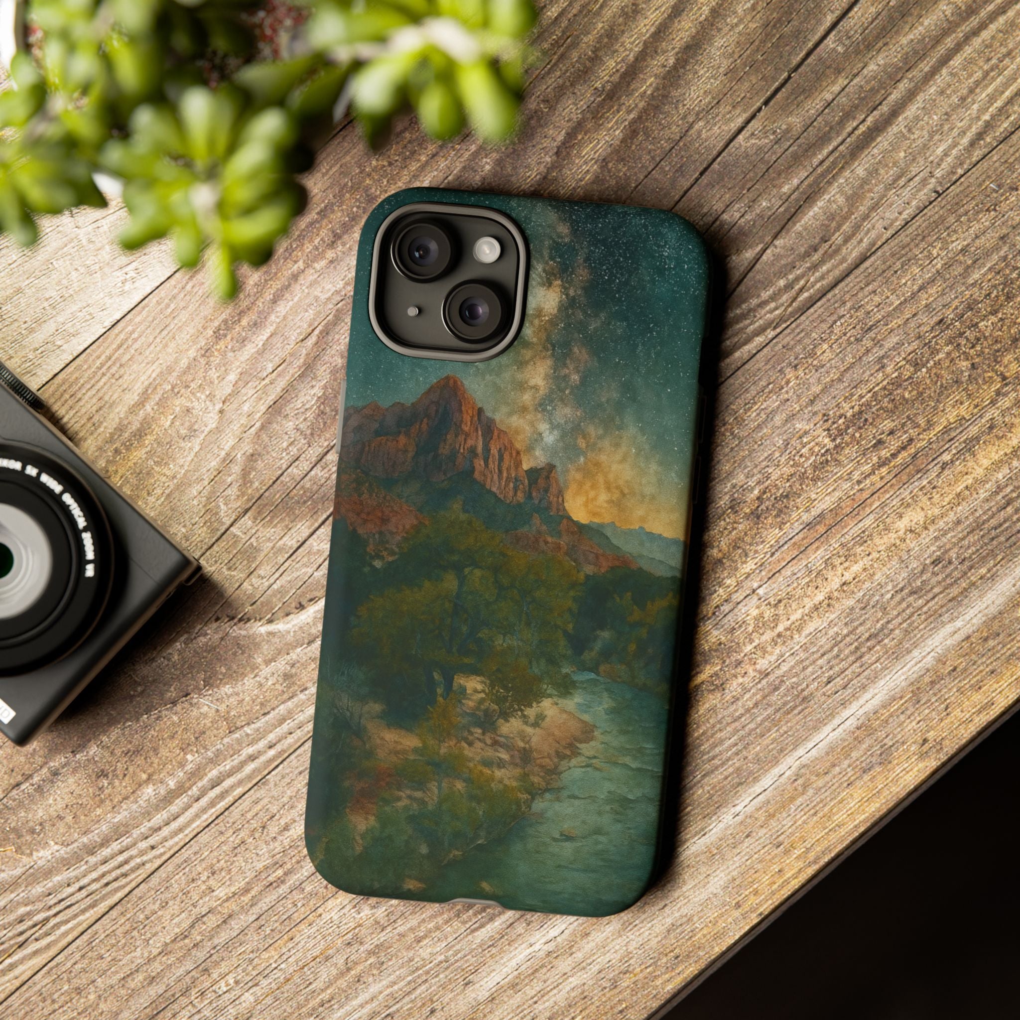 Zion National Park Milky Way Stars Phone Case - Perfect Gift for Nature Lovers and Park Enthusiasts