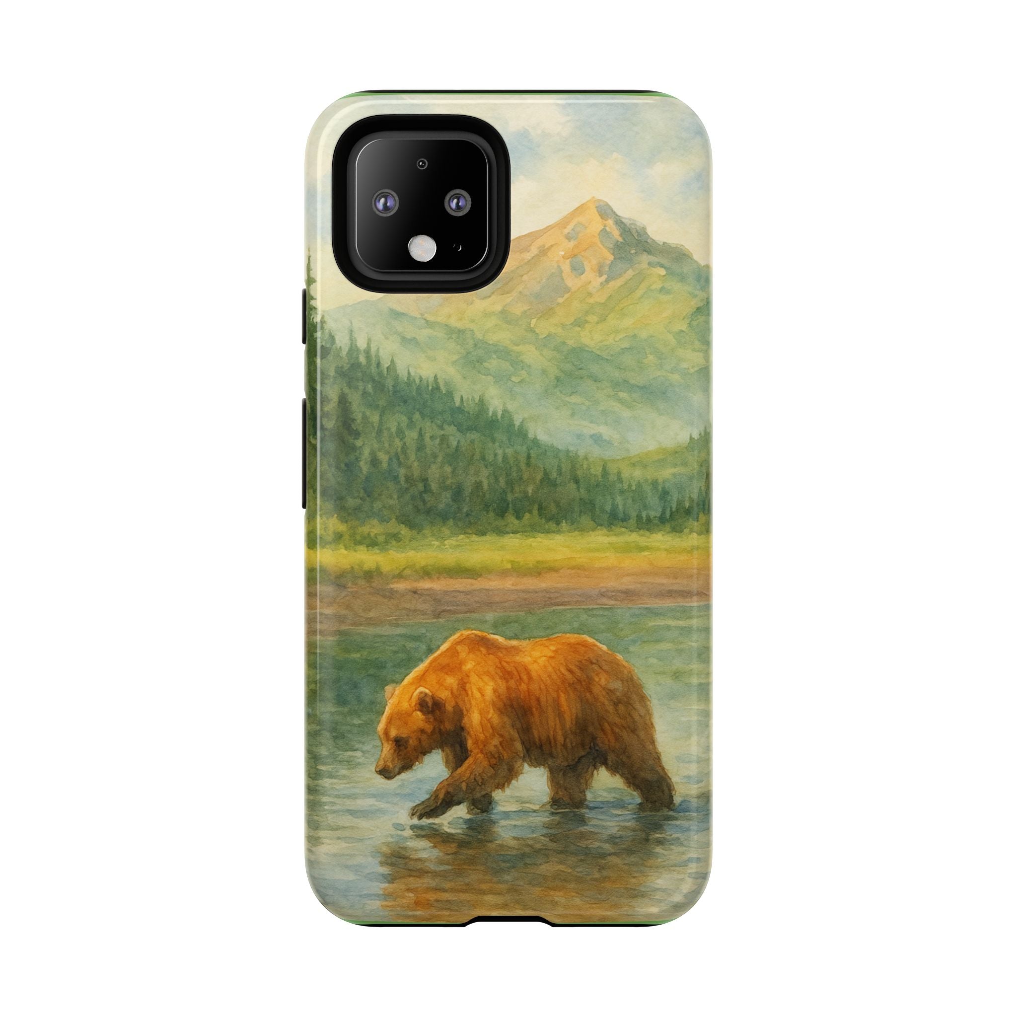 Scenic Bear Phone Case with, Tough & Protective Shell, Nature Lover Gift, Wildlife Art, Outdoor Adventure Accessory