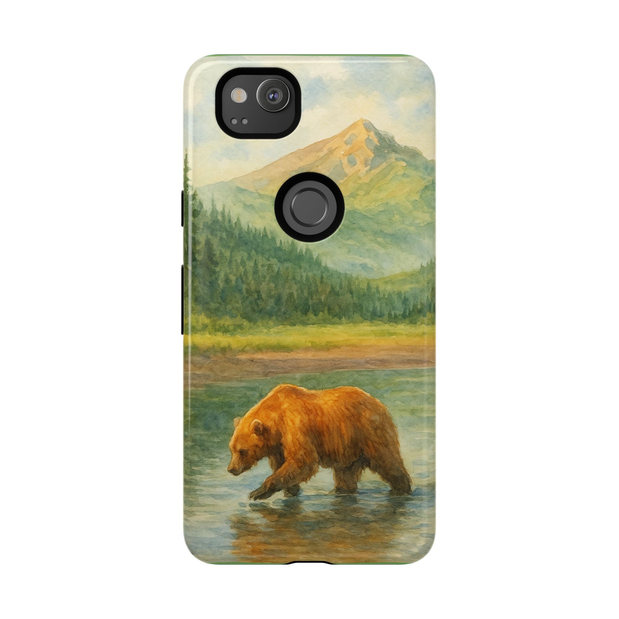 Scenic Bear Phone Case with, Tough & Protective Shell, Nature Lover Gift, Wildlife Art, Outdoor Adventure Accessory