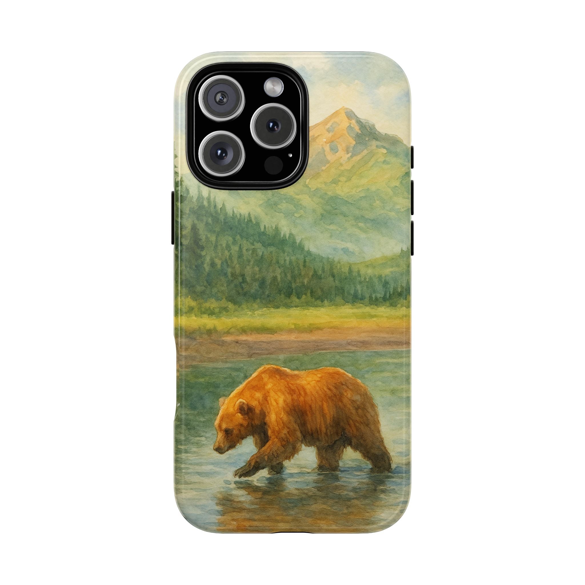 Scenic Bear Phone Case with, Tough & Protective Shell, Nature Lover Gift, Wildlife Art, Outdoor Adventure Accessory