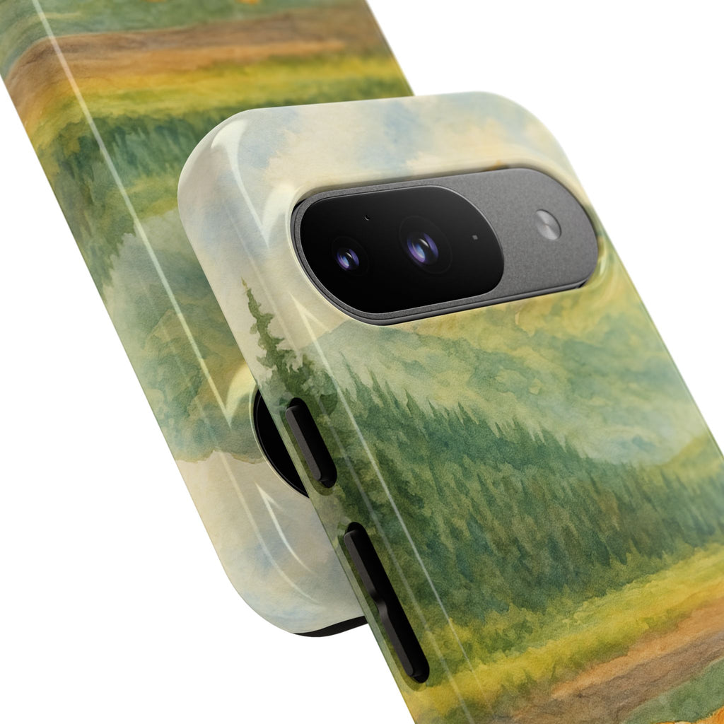 Scenic Bear Phone Case with, Tough & Protective Shell, Nature Lover Gift, Wildlife Art, Outdoor Adventure Accessory