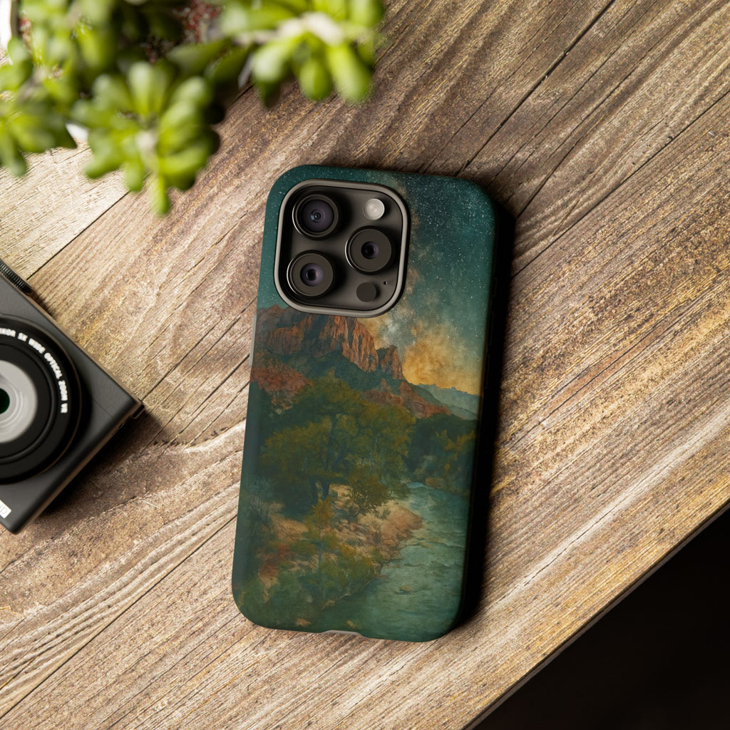 Zion National Park Milky Way Stars Phone Case - Perfect Gift for Nature Lovers and Park Enthusiasts