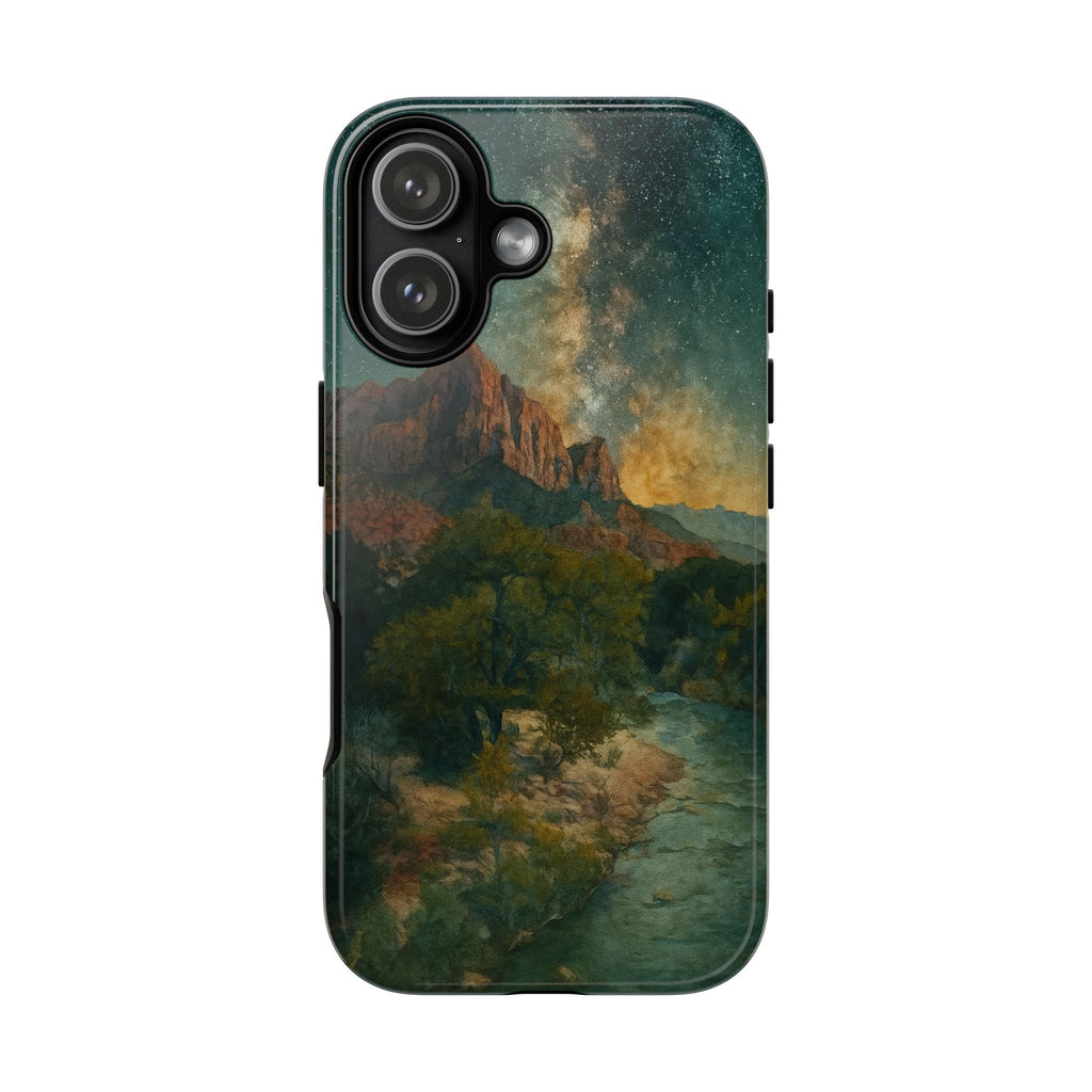 Zion National Park Milky Way Stars Phone Case - Perfect Gift for Nature Lovers and Park Enthusiasts