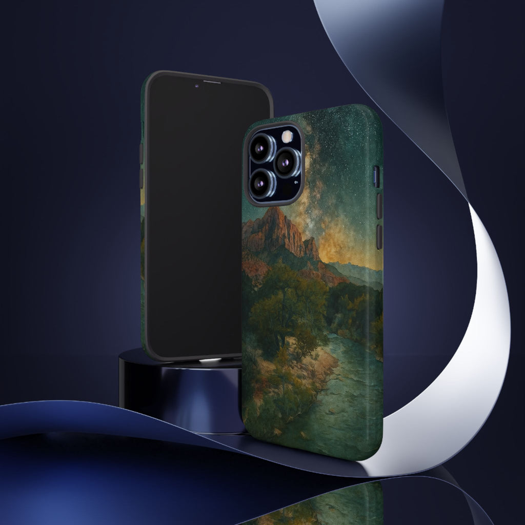 Zion National Park Milky Way Stars Phone Case - Perfect Gift for Nature Lovers and Park Enthusiasts