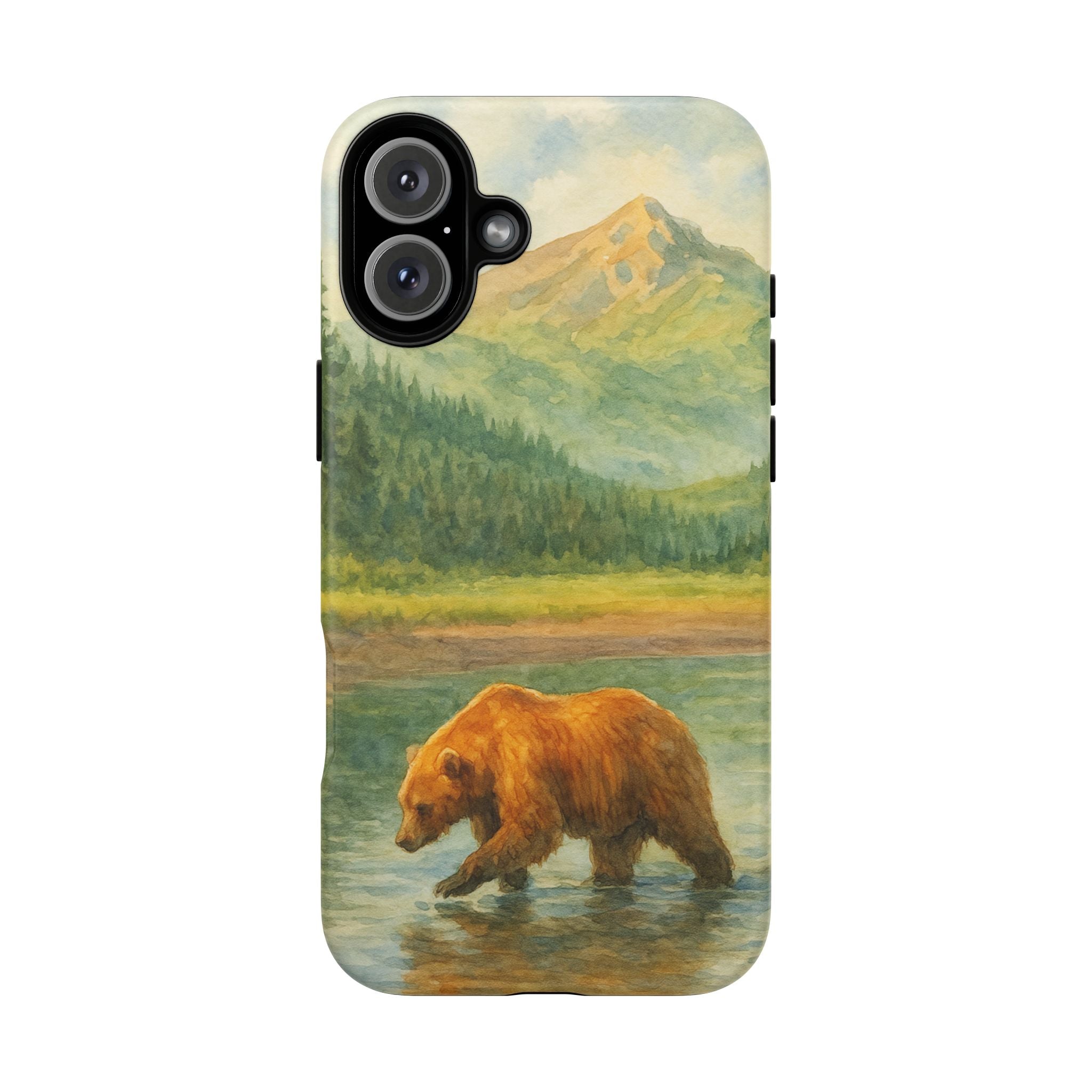 Scenic Bear Phone Case with, Tough & Protective Shell, Nature Lover Gift, Wildlife Art, Outdoor Adventure Accessory