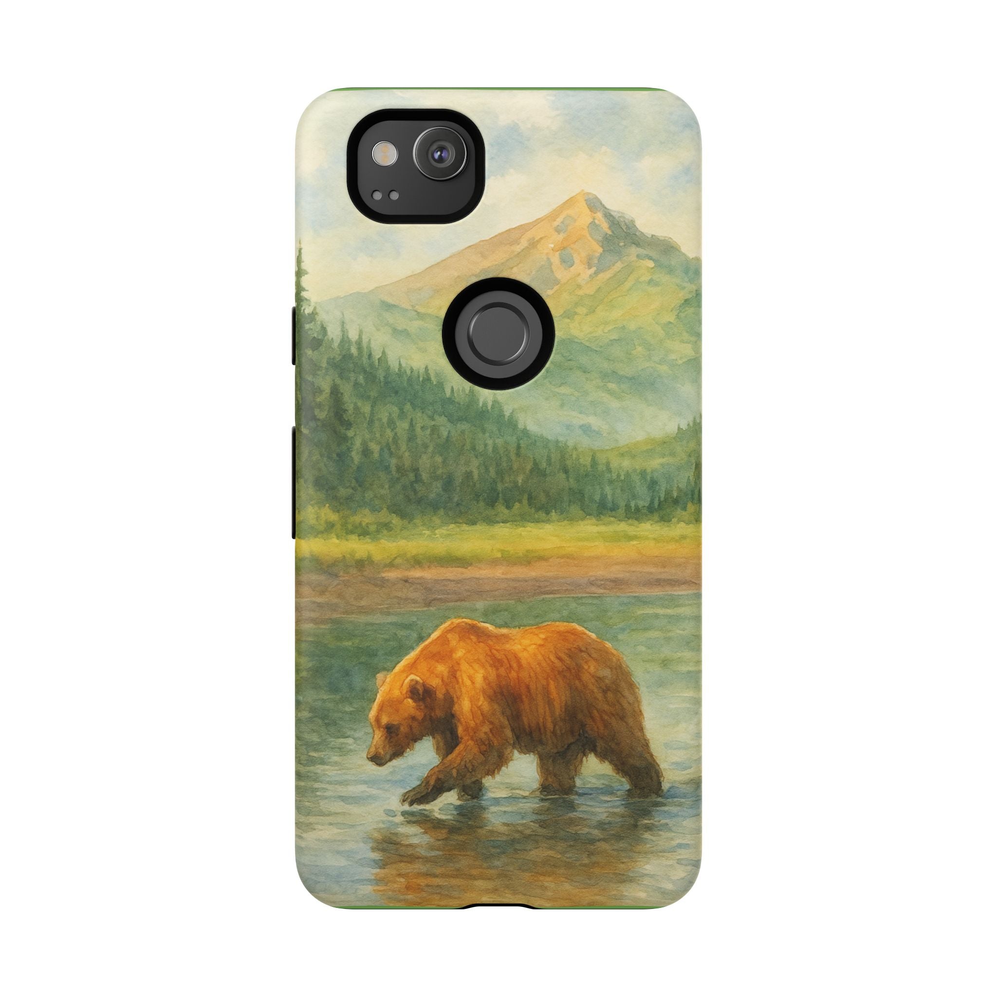 Scenic Bear Phone Case with, Tough & Protective Shell, Nature Lover Gift, Wildlife Art, Outdoor Adventure Accessory