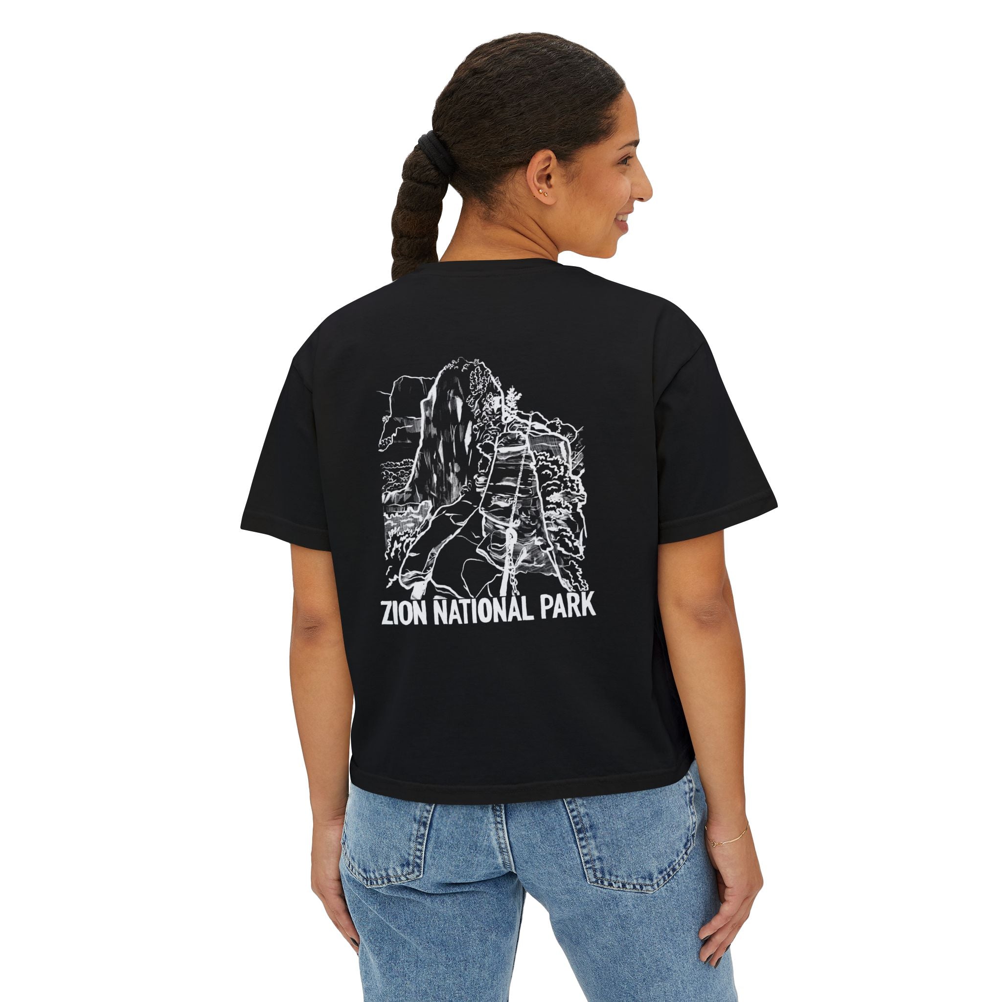 Zion National Park Galaxy Boxy Tee