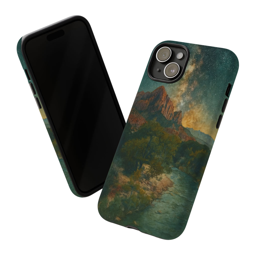 Zion National Park Milky Way Stars Phone Case - Perfect Gift for Nature Lovers and Park Enthusiasts