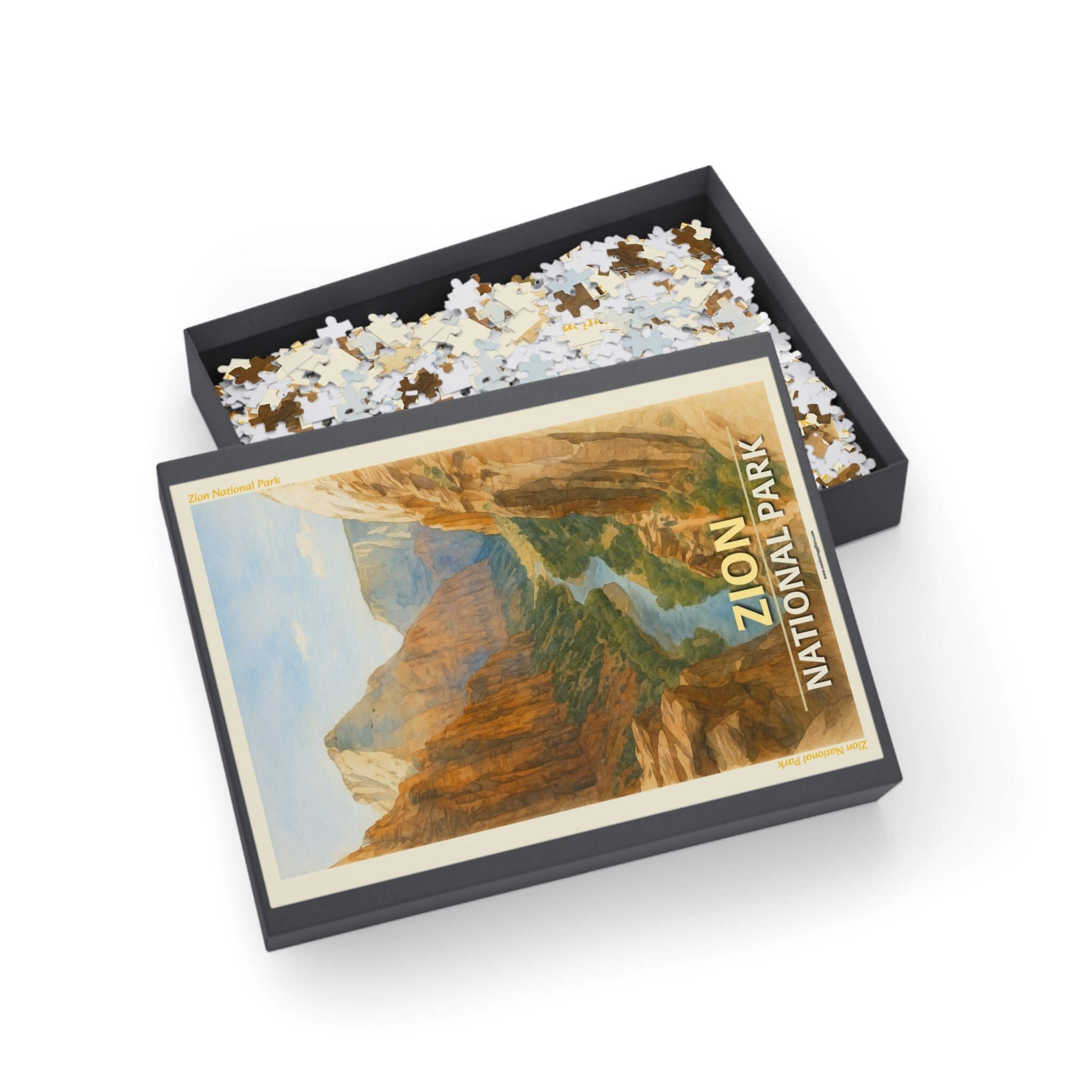 Zion National Park Glowing at Dusk Scenic 1000-Piece Puzzle - Jigsaw Puzzle