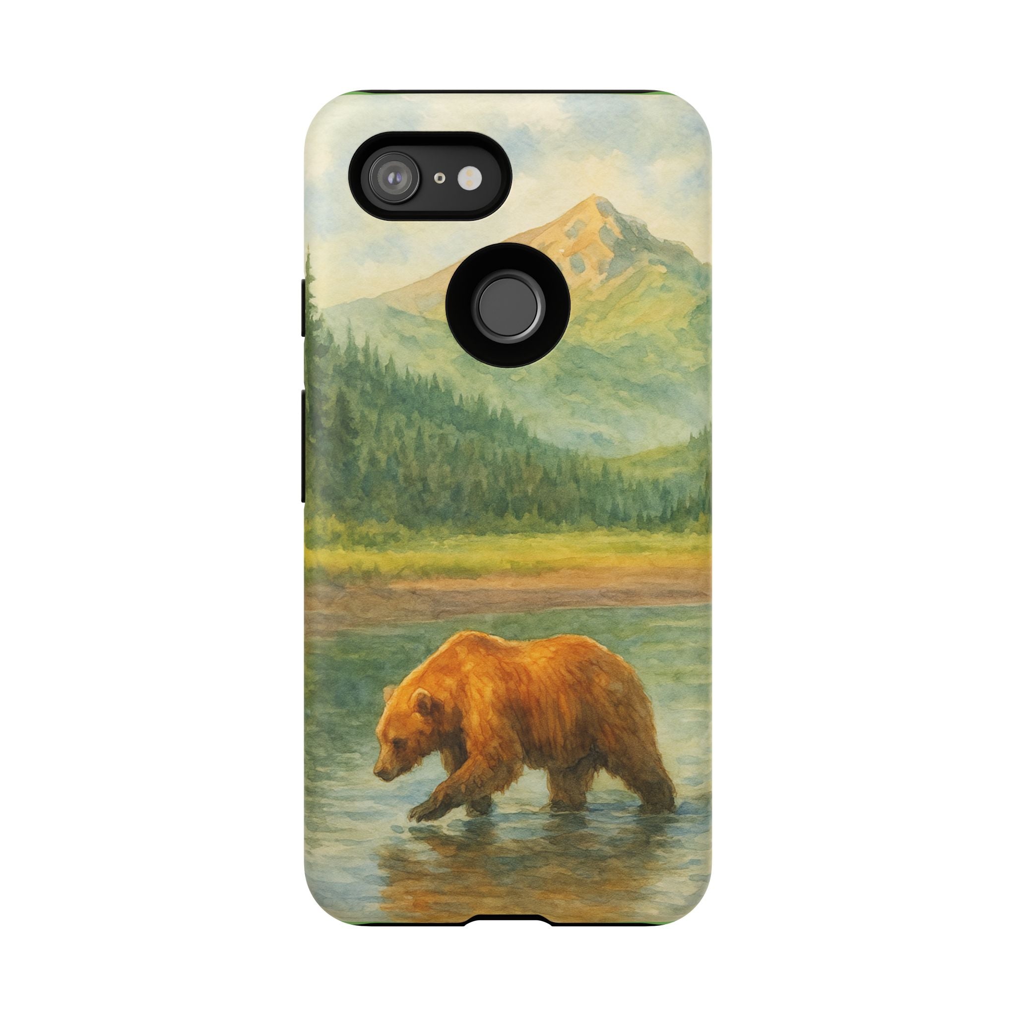 Scenic Bear Phone Case with, Tough & Protective Shell, Nature Lover Gift, Wildlife Art, Outdoor Adventure Accessory