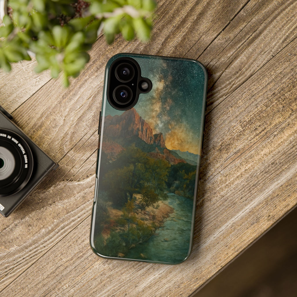 Zion National Park Milky Way Stars Phone Case - Perfect Gift for Nature Lovers and Park Enthusiasts