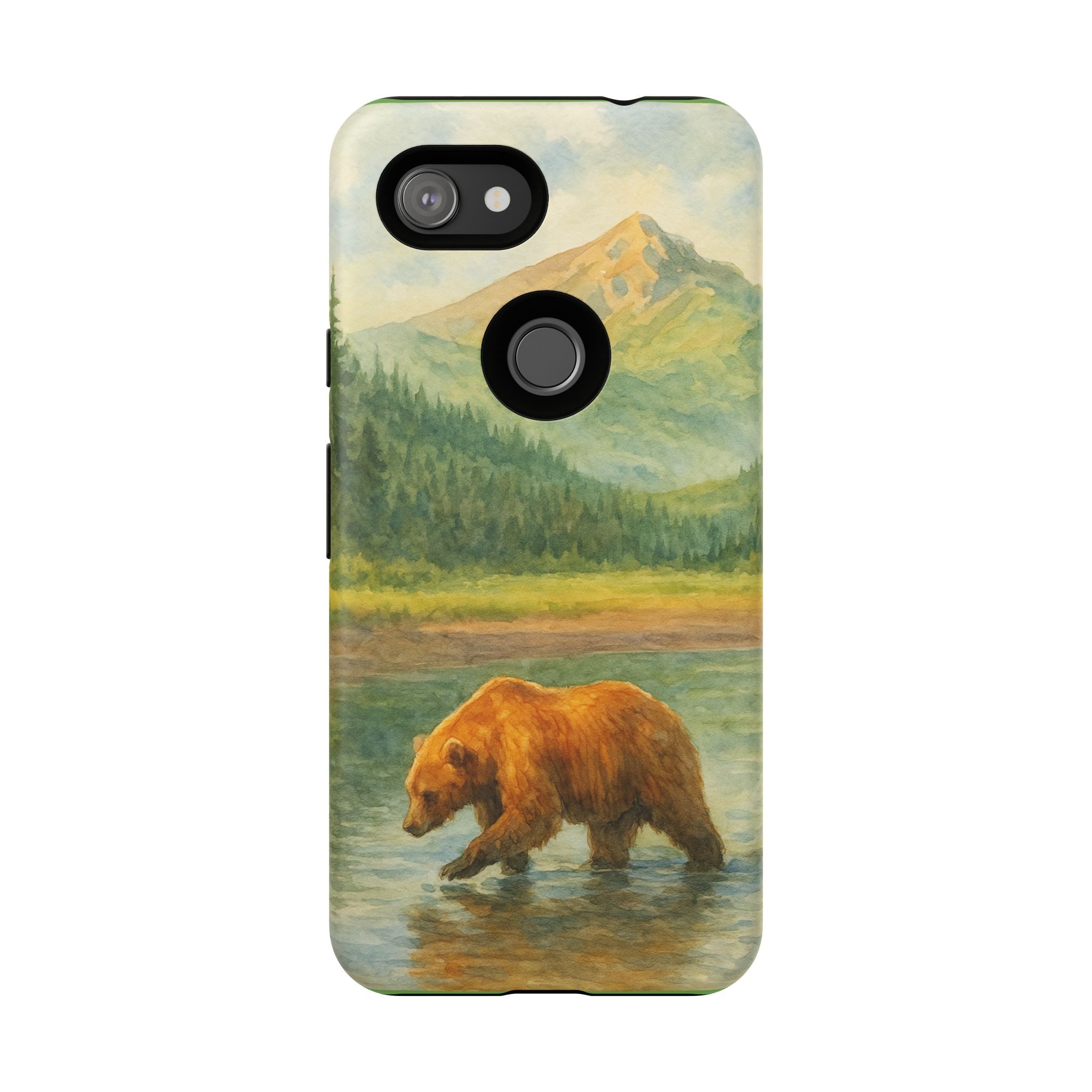 Scenic Bear Phone Case with, Tough & Protective Shell, Nature Lover Gift, Wildlife Art, Outdoor Adventure Accessory