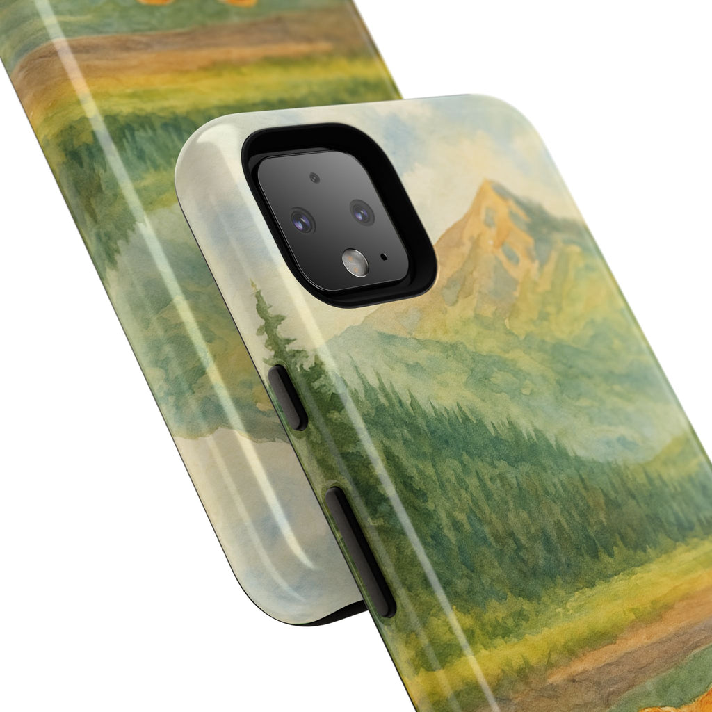 Scenic Bear Phone Case with, Tough & Protective Shell, Nature Lover Gift, Wildlife Art, Outdoor Adventure Accessory