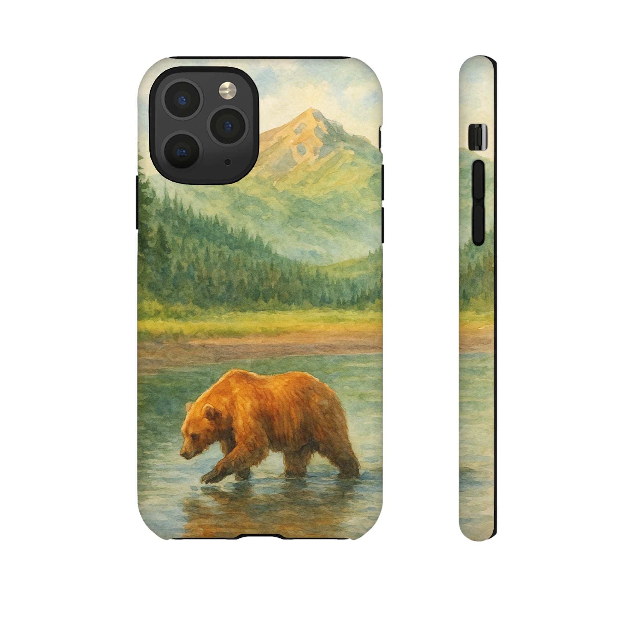 Scenic Bear Phone Case with, Tough & Protective Shell, Nature Lover Gift, Wildlife Art, Outdoor Adventure Accessory