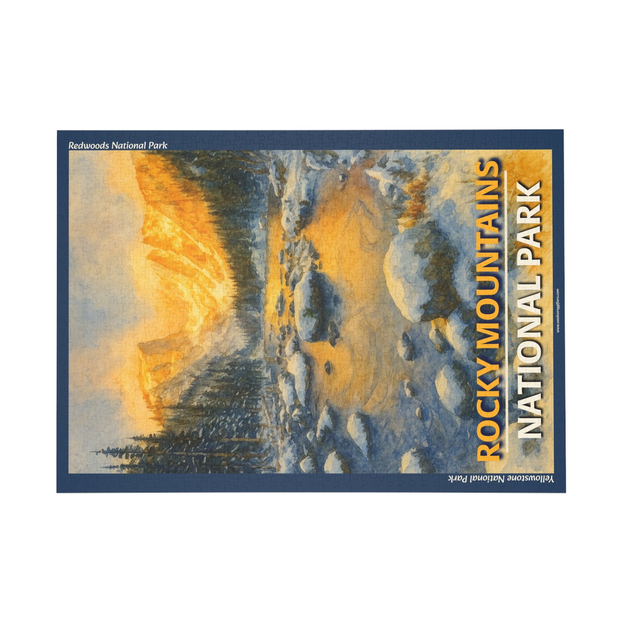 Rocky Mountains National Park Winter Scenic 1000-Piece Puzzle - Jigsaw Puzzle
