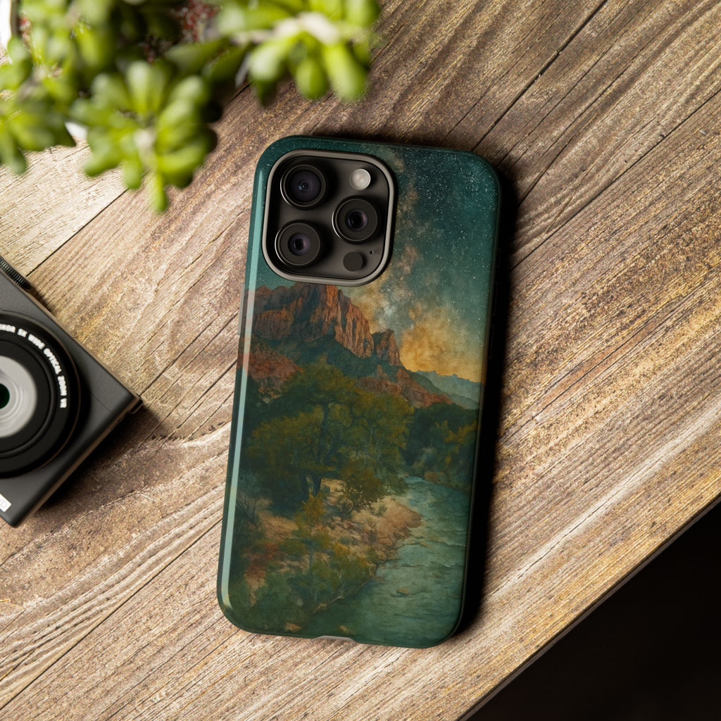 Zion National Park Milky Way Stars Phone Case - Perfect Gift for Nature Lovers and Park Enthusiasts