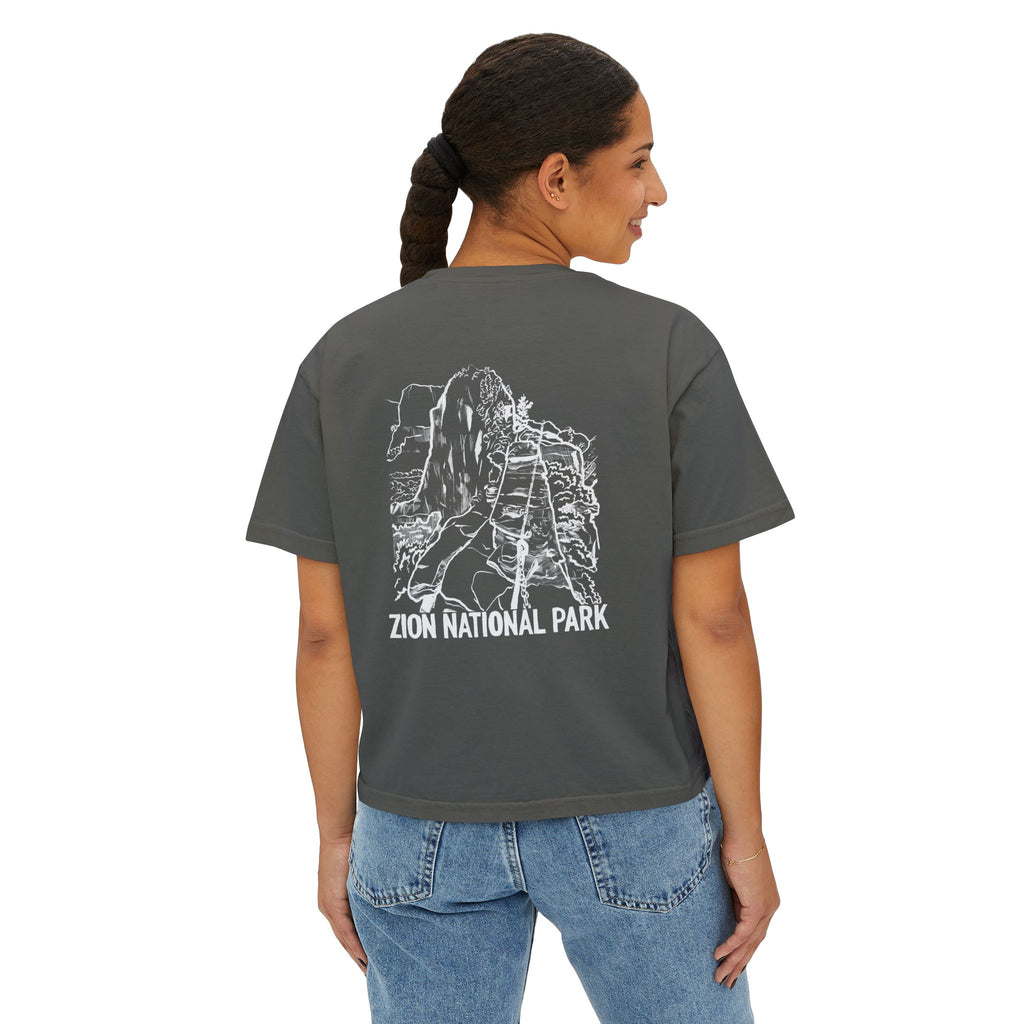 Zion National Park Galaxy Boxy Tee