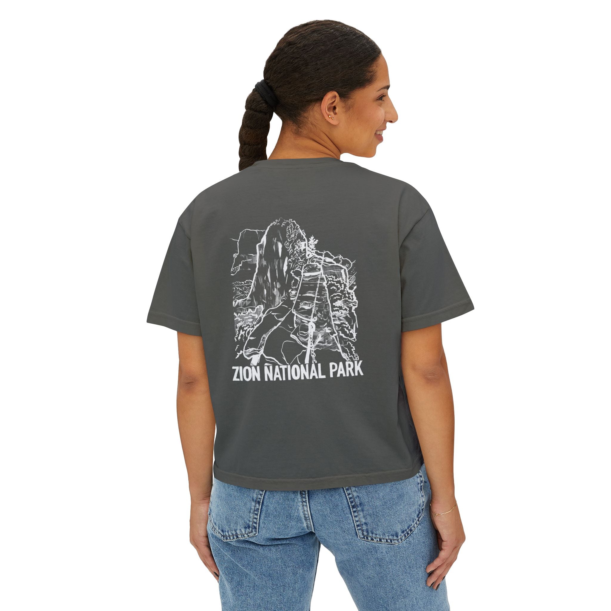 Zion National Park Galaxy Boxy Tee