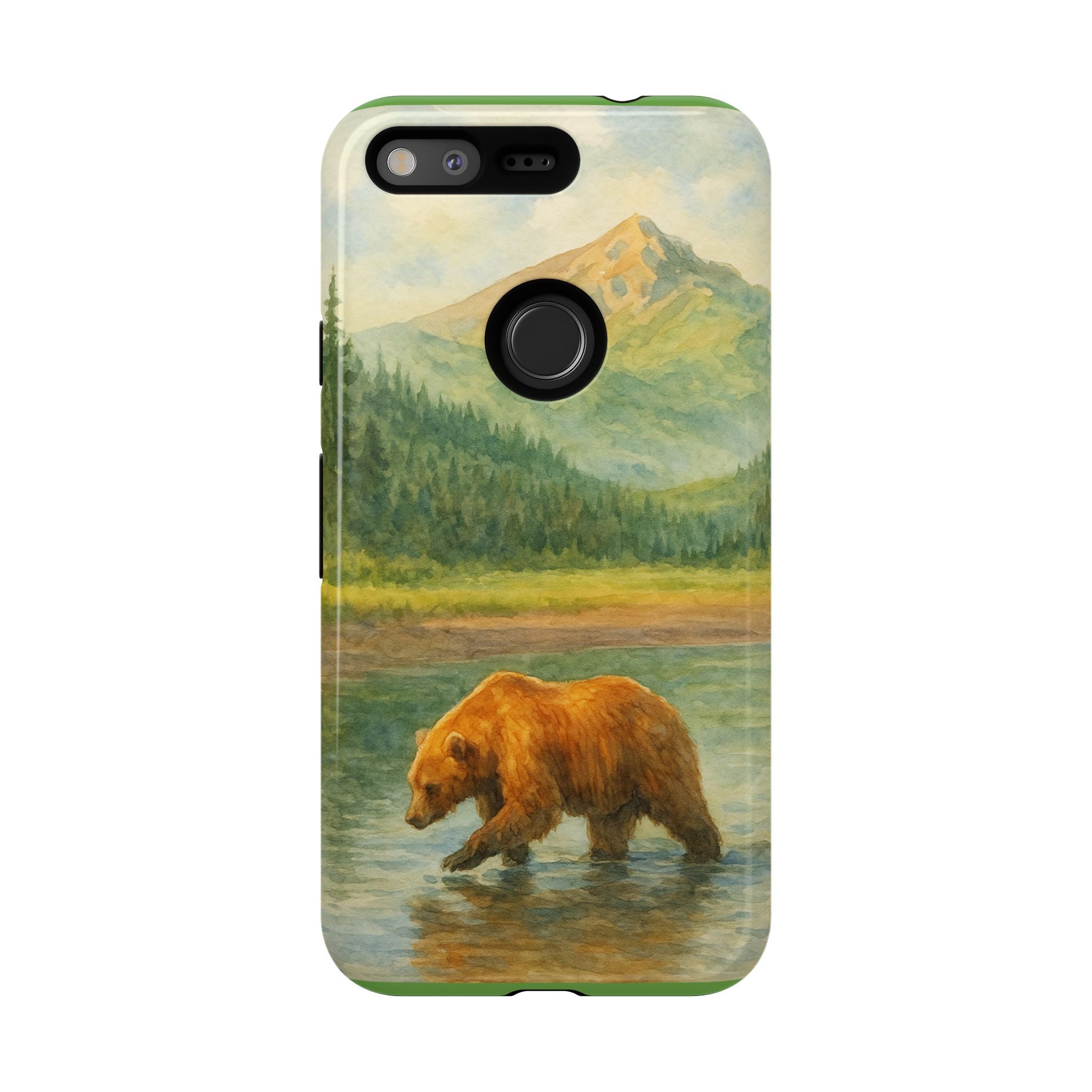 Scenic Bear Phone Case with, Tough & Protective Shell, Nature Lover Gift, Wildlife Art, Outdoor Adventure Accessory