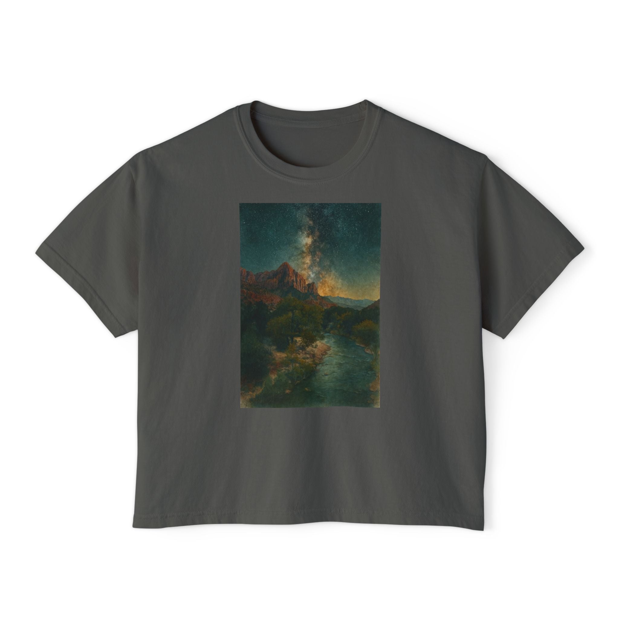 Zion National Park Galaxy Boxy Tee