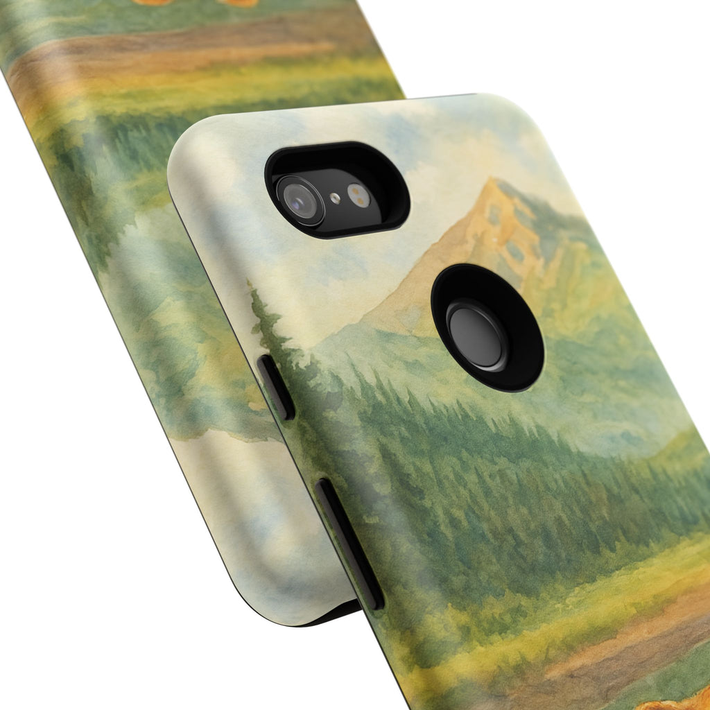 Scenic Bear Phone Case with, Tough & Protective Shell, Nature Lover Gift, Wildlife Art, Outdoor Adventure Accessory