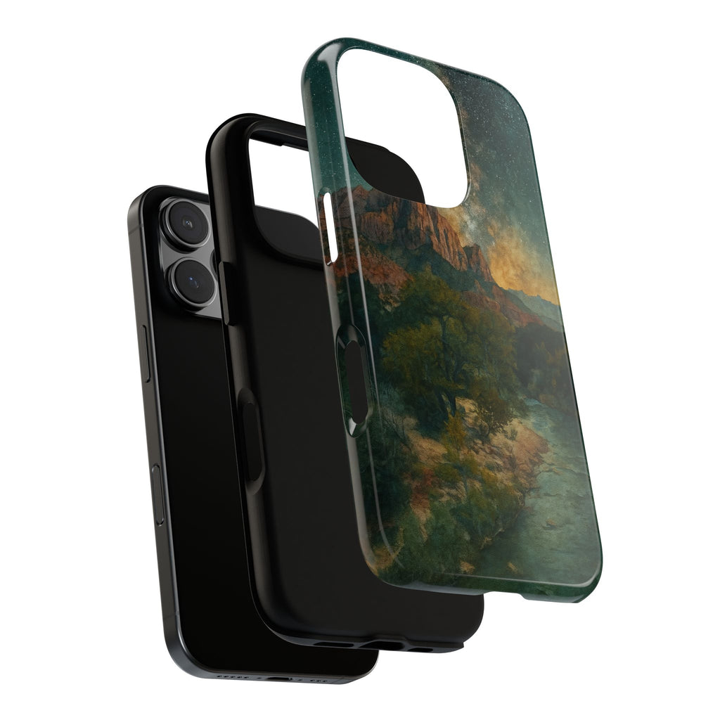 Zion National Park Milky Way Stars Phone Case - Perfect Gift for Nature Lovers and Park Enthusiasts