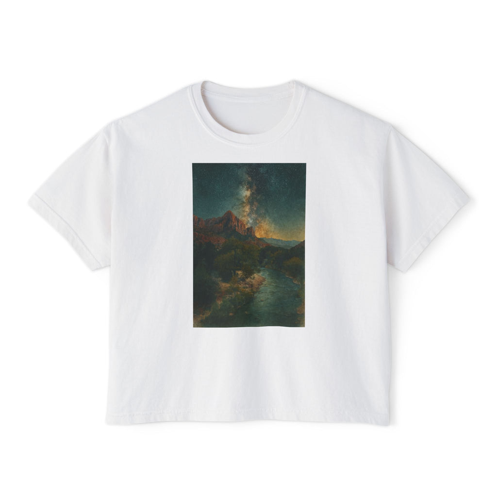 Zion National Park Galaxy Boxy Tee