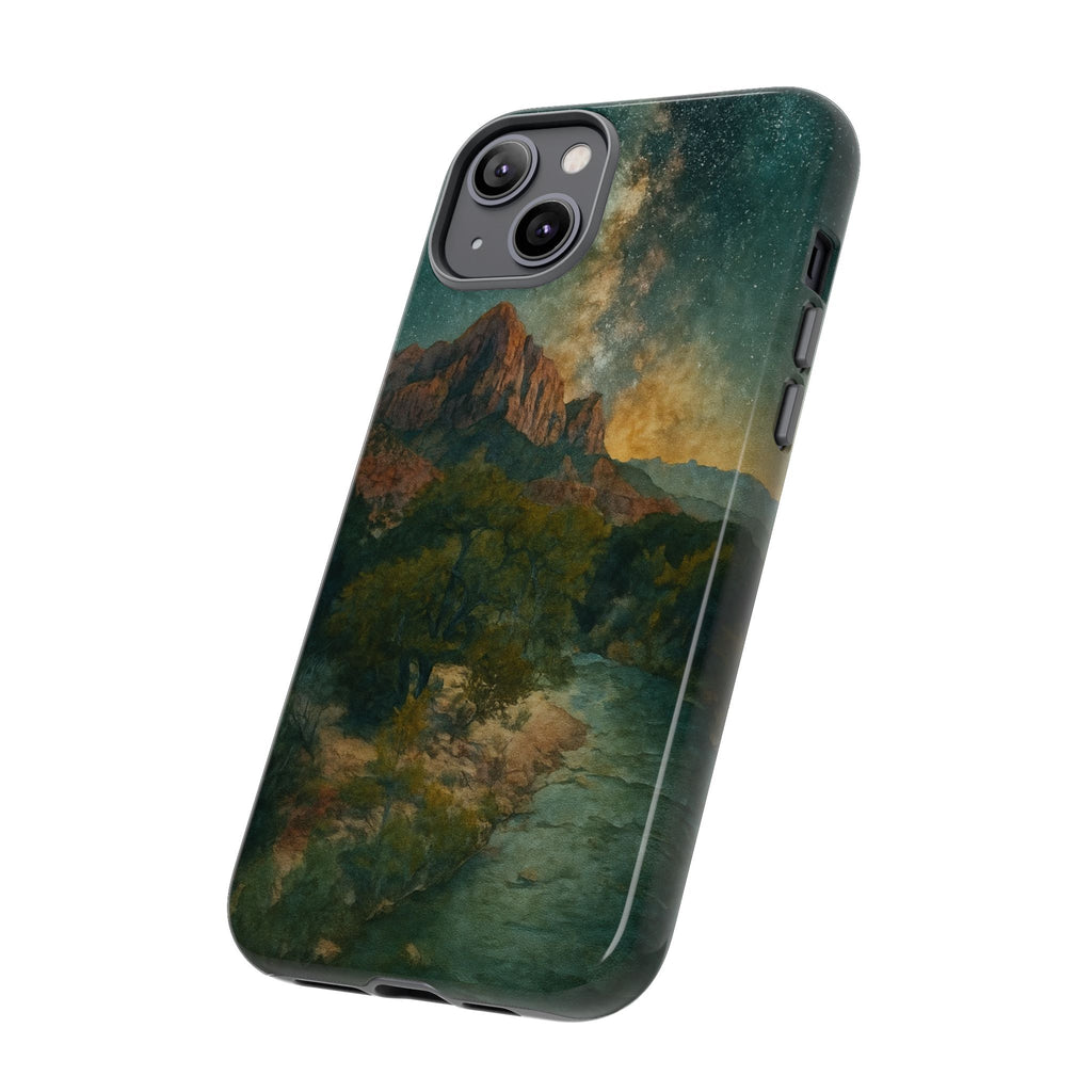Zion National Park Milky Way Stars Phone Case - Perfect Gift for Nature Lovers and Park Enthusiasts