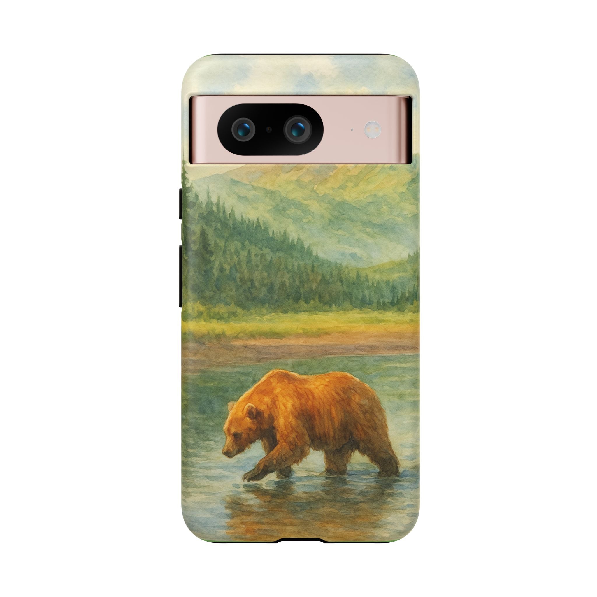 Scenic Bear Phone Case with, Tough & Protective Shell, Nature Lover Gift, Wildlife Art, Outdoor Adventure Accessory