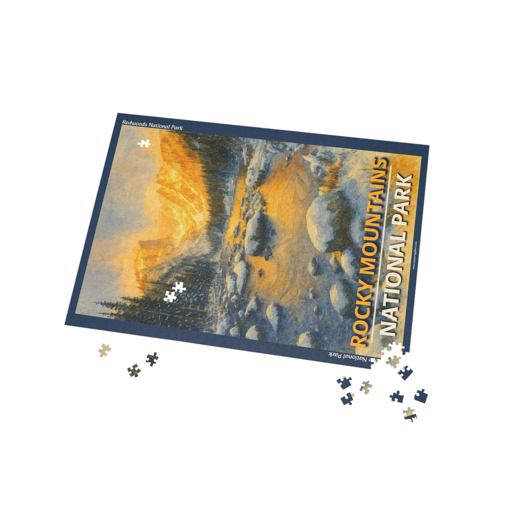 Rocky Mountains National Park Winter Scenic 1000-Piece Puzzle - Jigsaw Puzzle
