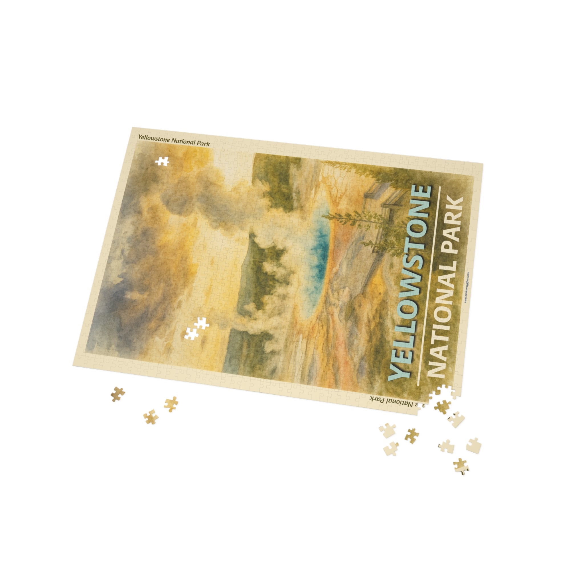 Yellowstone National Park Hot Springs Scenic 1000-Piece Puzzle - Jigsaw Puzzle