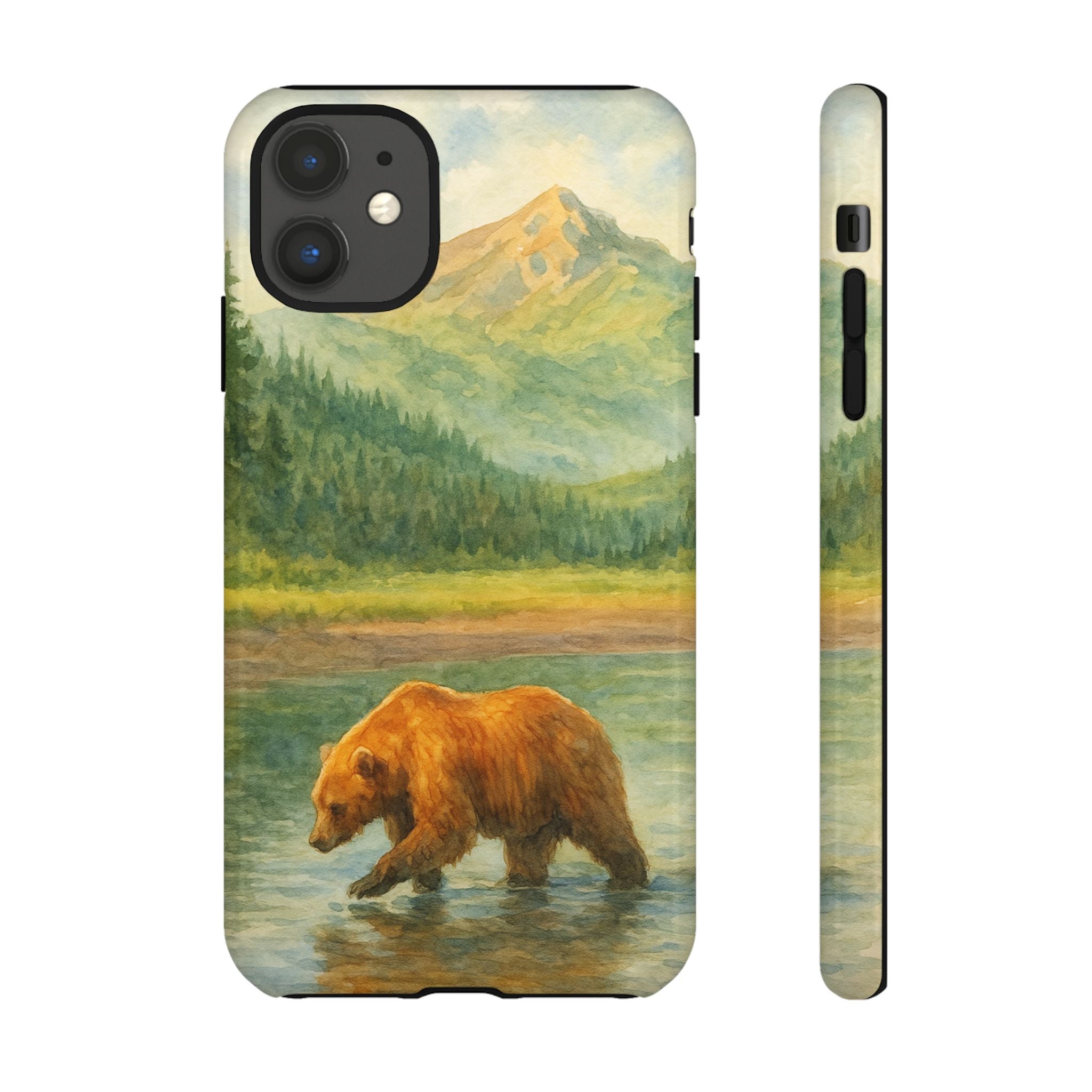 Scenic Bear Phone Case with, Tough & Protective Shell, Nature Lover Gift, Wildlife Art, Outdoor Adventure Accessory