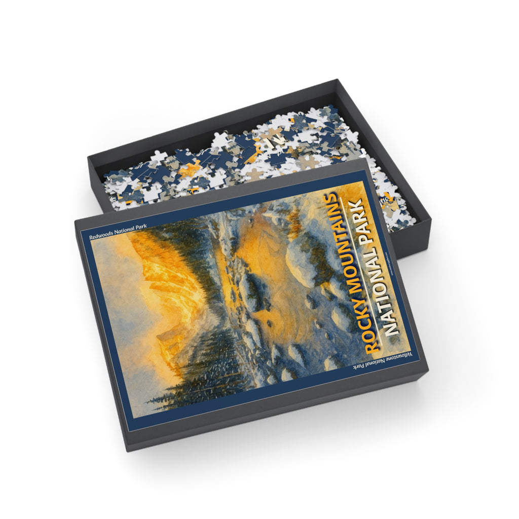 Rocky Mountains National Park Winter Scenic 1000-Piece Puzzle - Jigsaw Puzzle