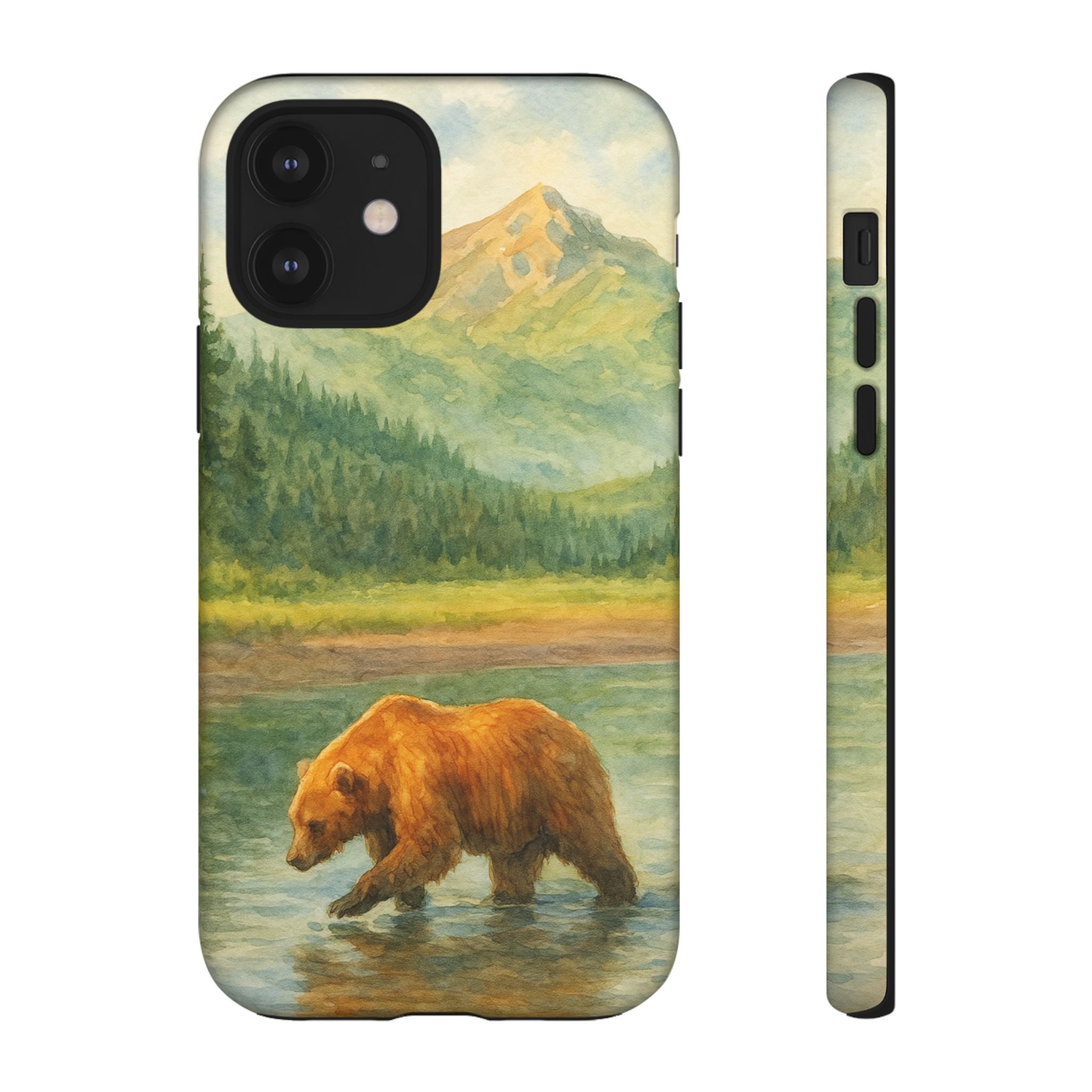 Scenic Bear Phone Case with, Tough & Protective Shell, Nature Lover Gift, Wildlife Art, Outdoor Adventure Accessory