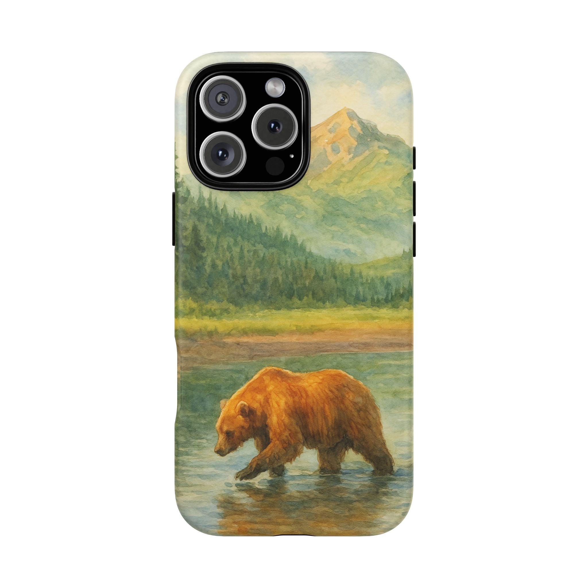 Scenic Bear Phone Case with, Tough & Protective Shell, Nature Lover Gift, Wildlife Art, Outdoor Adventure Accessory