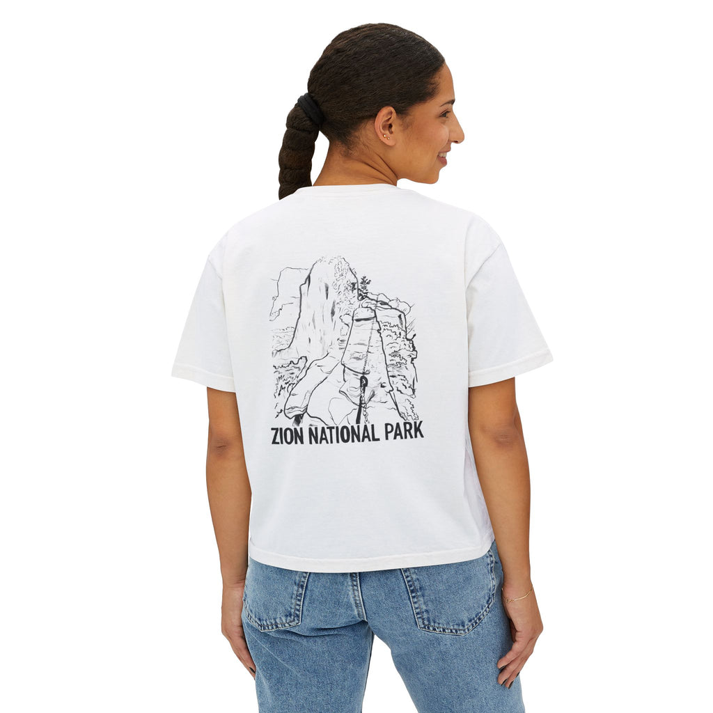 Zion National Park Galaxy Boxy Tee
