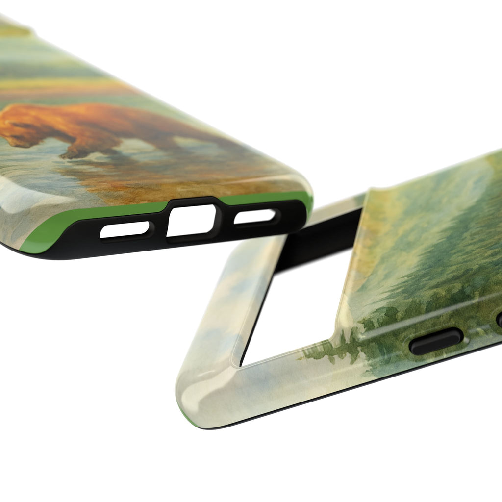 Scenic Bear Phone Case with, Tough & Protective Shell, Nature Lover Gift, Wildlife Art, Outdoor Adventure Accessory