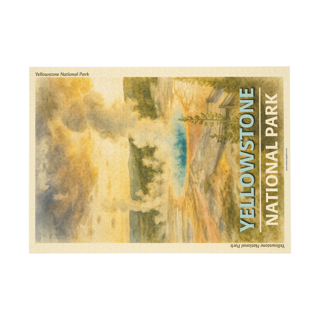 Yellowstone National Park Hot Springs Scenic 1000-Piece Puzzle - Jigsaw Puzzle