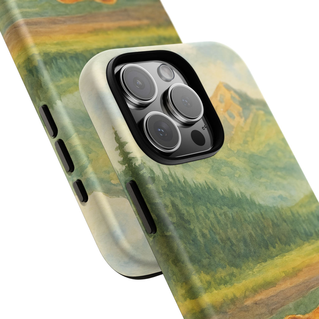 Scenic Bear Phone Case with, Tough & Protective Shell, Nature Lover Gift, Wildlife Art, Outdoor Adventure Accessory