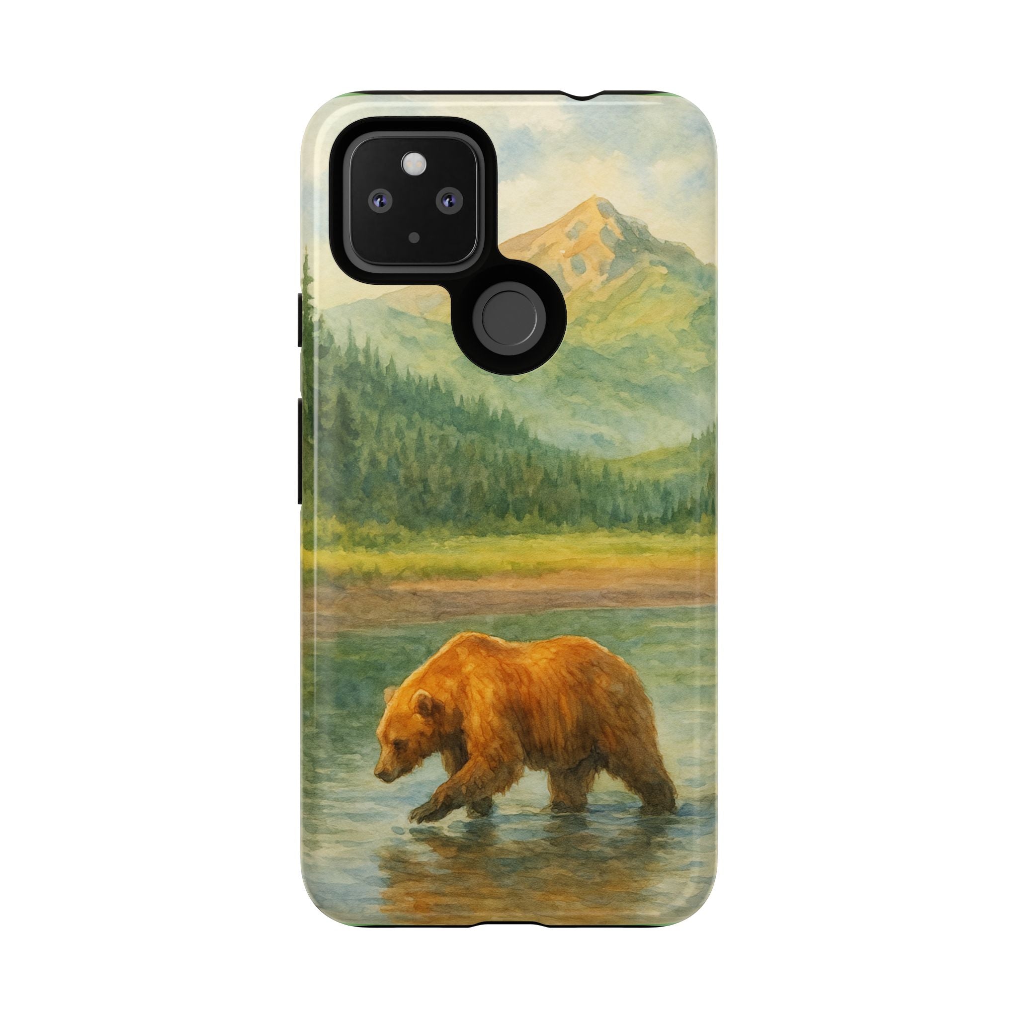 Scenic Bear Phone Case with, Tough & Protective Shell, Nature Lover Gift, Wildlife Art, Outdoor Adventure Accessory