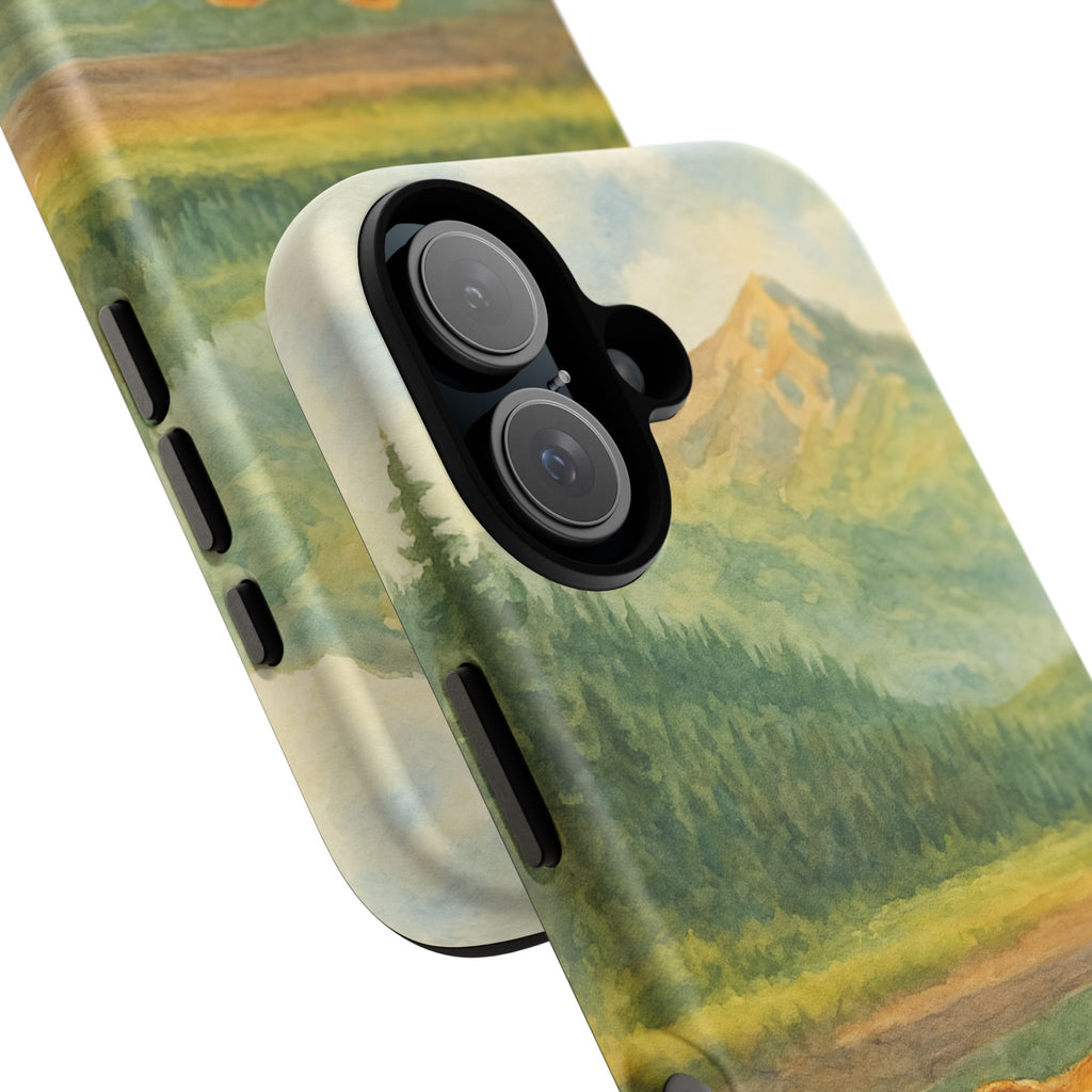 Scenic Bear Phone Case with, Tough & Protective Shell, Nature Lover Gift, Wildlife Art, Outdoor Adventure Accessory