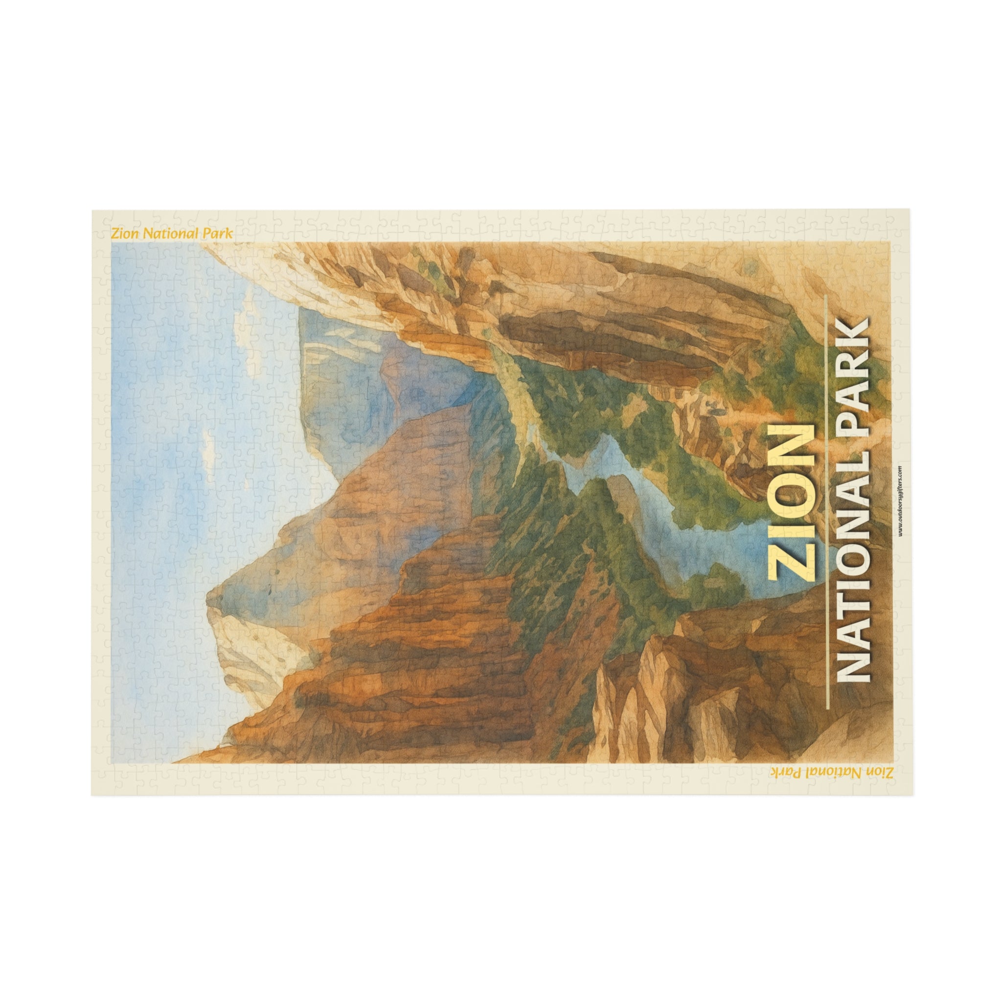 Zion National Park Glowing at Dusk Scenic 1000-Piece Puzzle - Jigsaw Puzzle