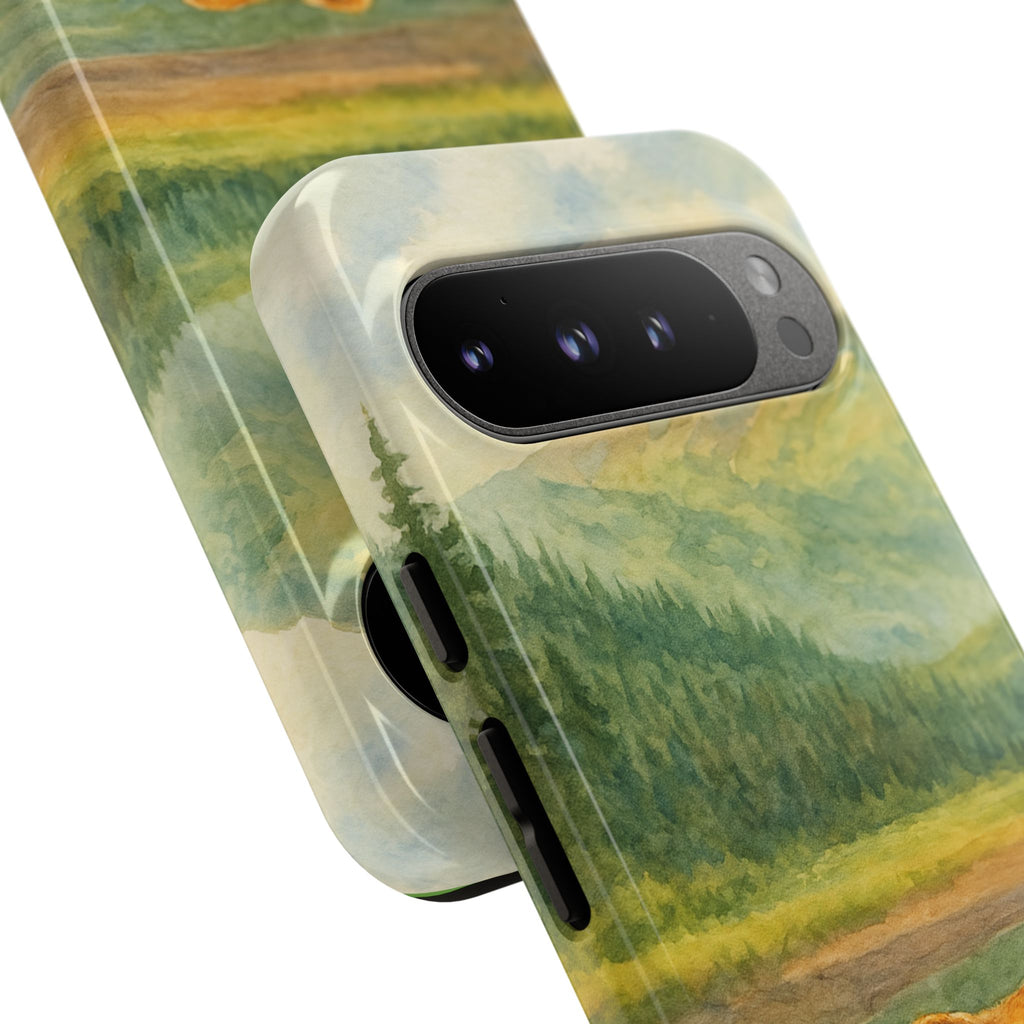 Scenic Bear Phone Case with, Tough & Protective Shell, Nature Lover Gift, Wildlife Art, Outdoor Adventure Accessory