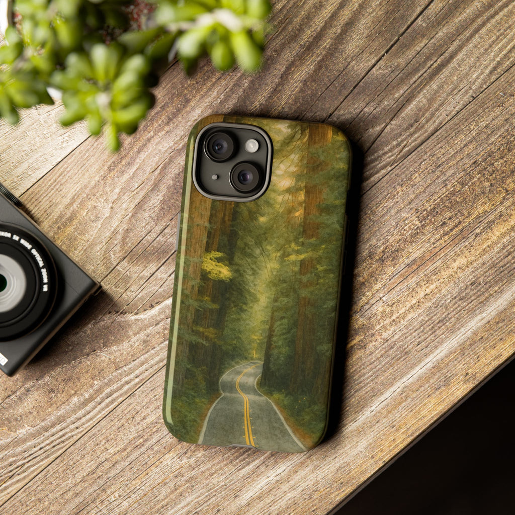 Redwoods National Park Road Phone Case - Perfect Gift for Nature Lovers and Park Enthusiasts