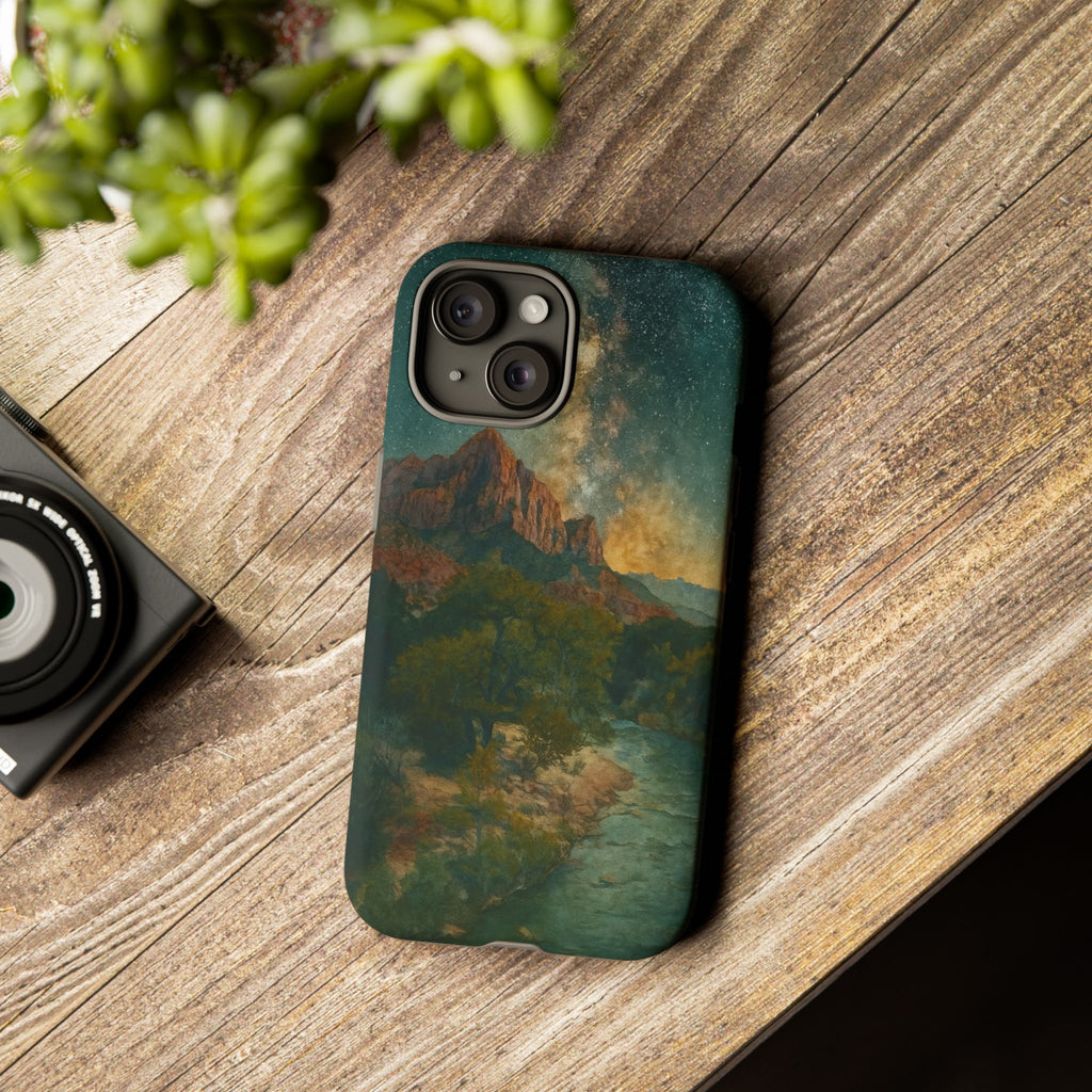 Zion National Park Milky Way Stars Phone Case - Perfect Gift for Nature Lovers and Park Enthusiasts