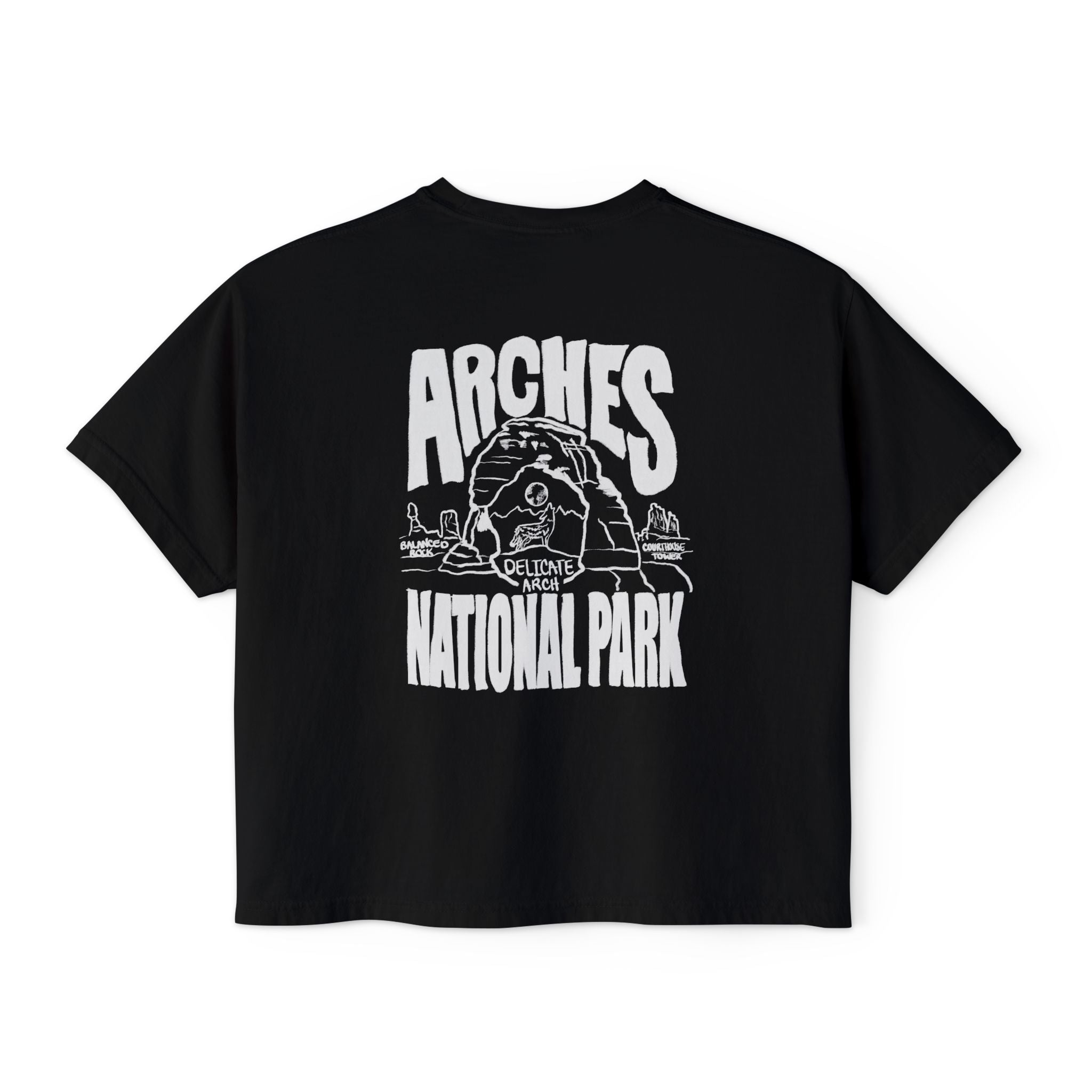 National Park Boxy Tee - Delicate Arch Design for Women