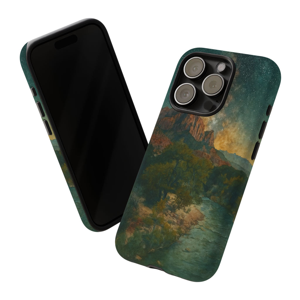 Zion National Park Milky Way Stars Phone Case - Perfect Gift for Nature Lovers and Park Enthusiasts