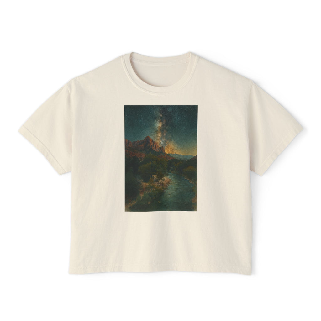 Zion National Park Galaxy Boxy Tee