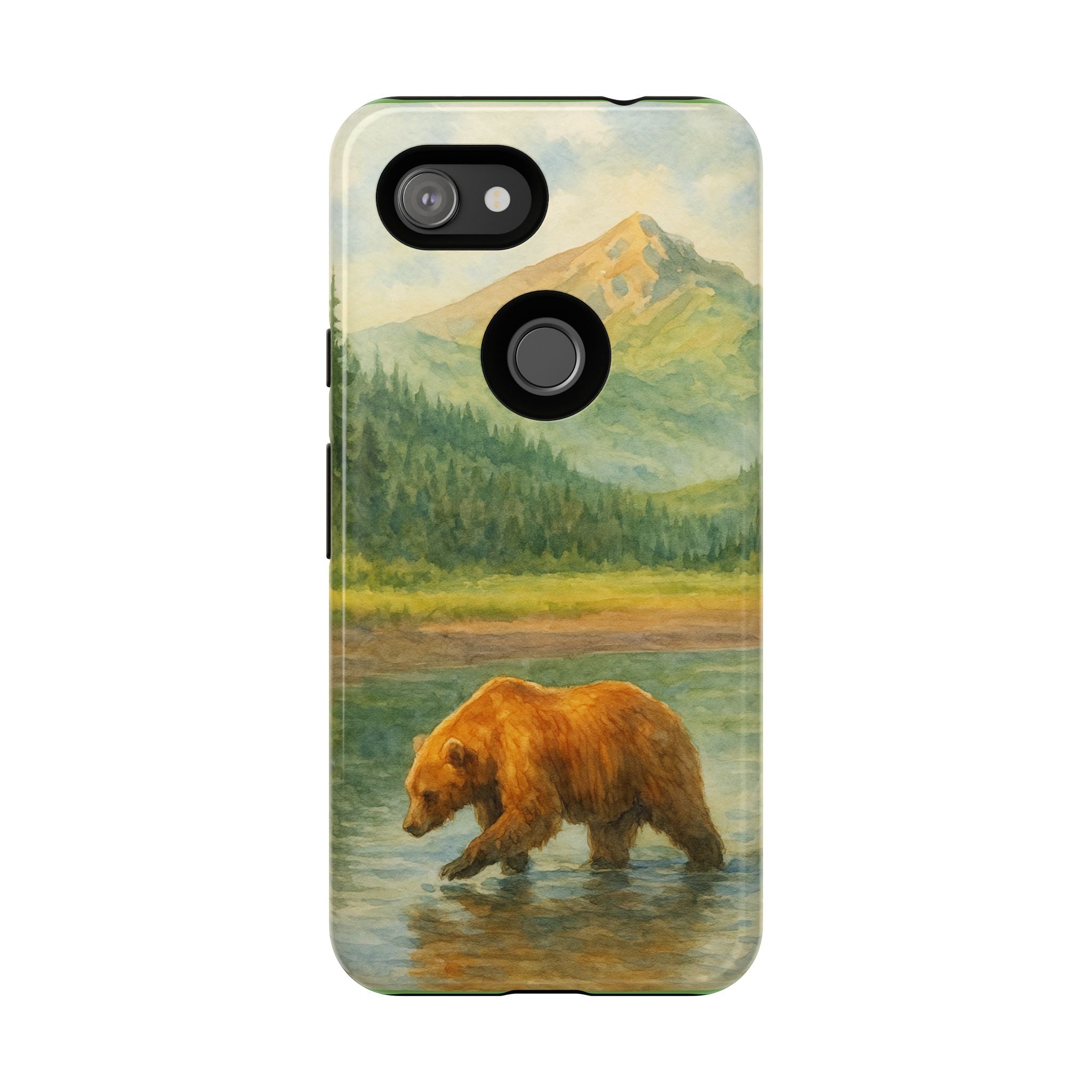 Scenic Bear Phone Case with, Tough & Protective Shell, Nature Lover Gift, Wildlife Art, Outdoor Adventure Accessory